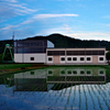 田んぼが鏡