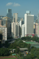 ビクトリア公園と高層ビル～香港～