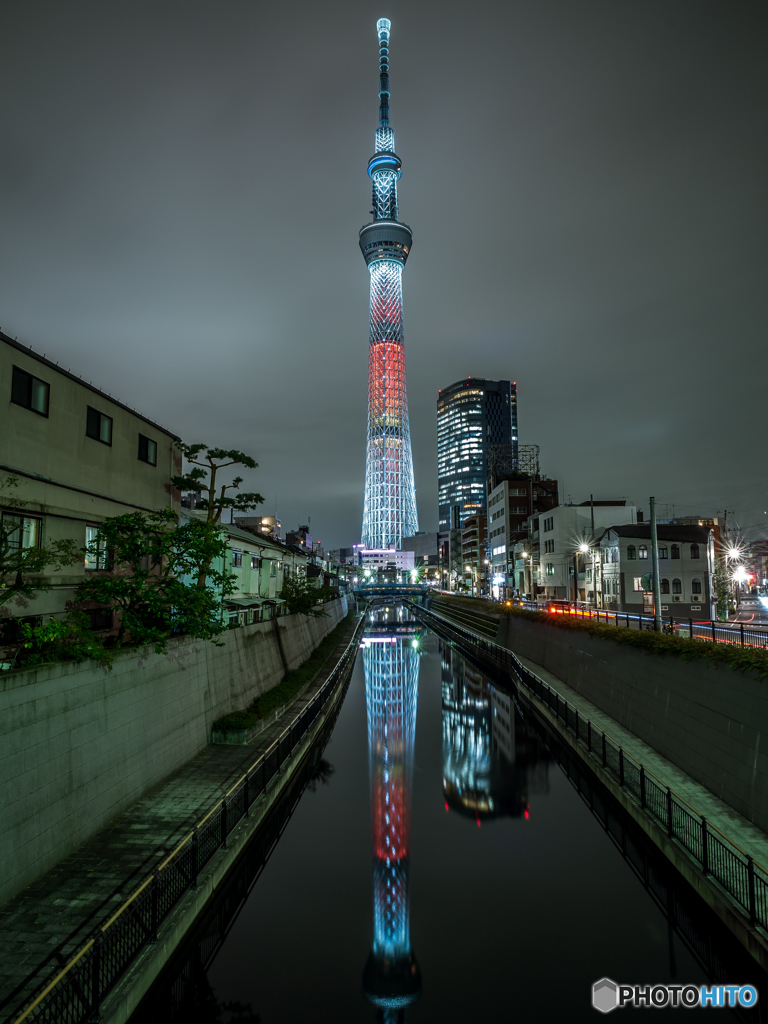 十間橋からのスカイツリー