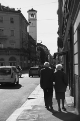 老夫婦　教会へ