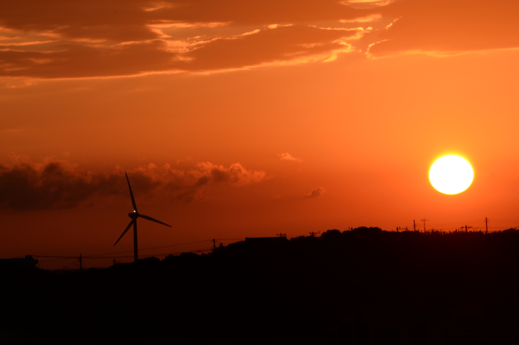 2015年12月31日の夕日