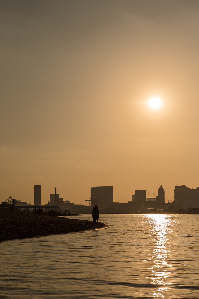 お台場の夕陽