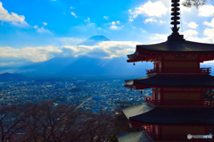 富士山と五重塔