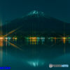 夜の逆さ富士