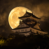 １７夜の月とお城⑤