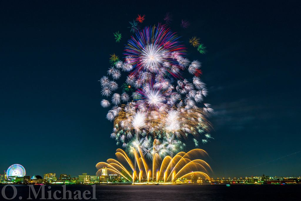 名古屋港冬花火①