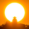 朝陽とお城
