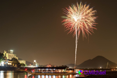 2015/10/09 Cormorant fishing fireworks 