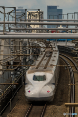 新幹線を待ち伏せる