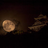 Eighteen-day-old moon ①