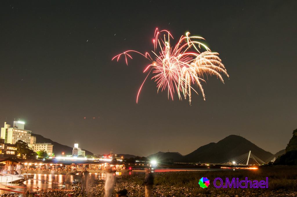 2015/10/04 Cormorant fishing fireworks 