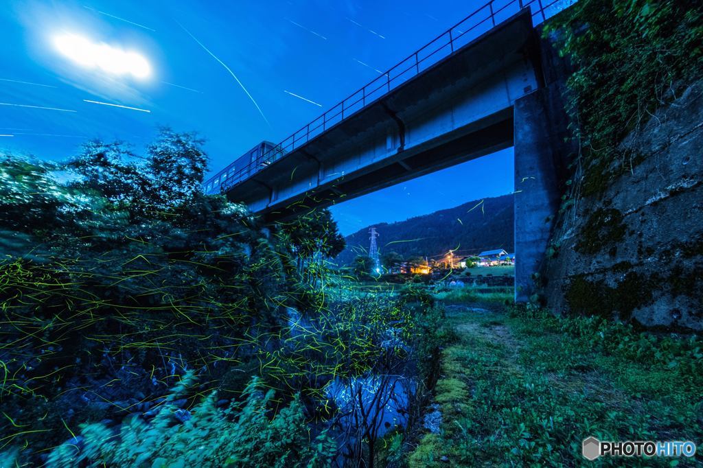 月夜の『蛍川』で待ち伏せて