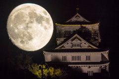 きのうの月とお城