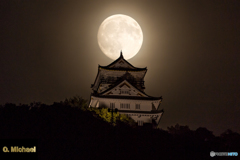 中秋の名月と城⑤