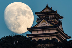きのうの月とお城