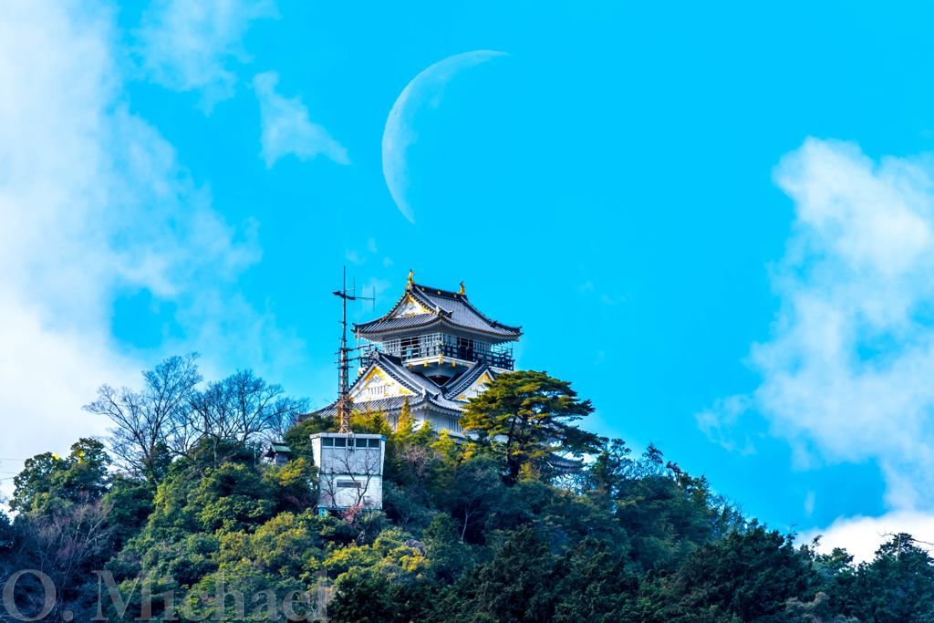 昼間の月