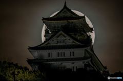 満月の夜の岐阜城