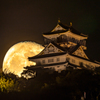 １７夜の月とお城④