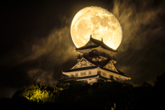 １７夜の月とお城⑥