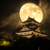 １７夜の月とお城⑥