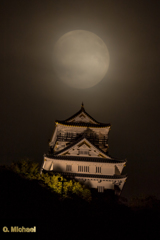 中秋の名月と城④