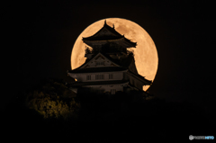 満月と城