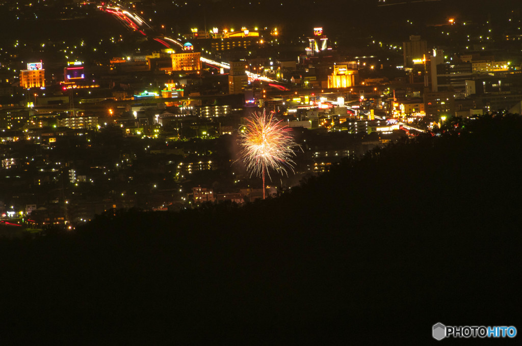2015/08/16岐阜市北一色あたりに上がる予想外の花火