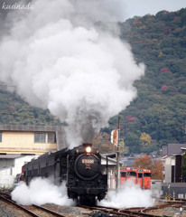 試運転の蒸気