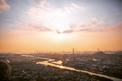 夕日