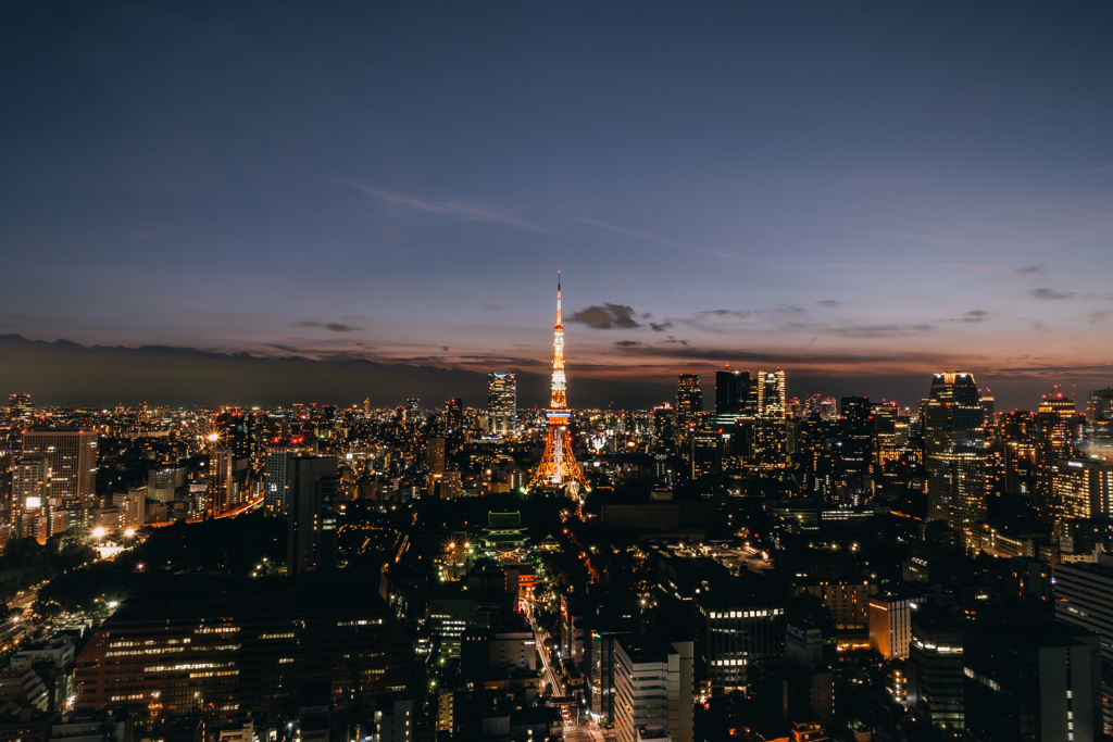 Dusk in tokyo