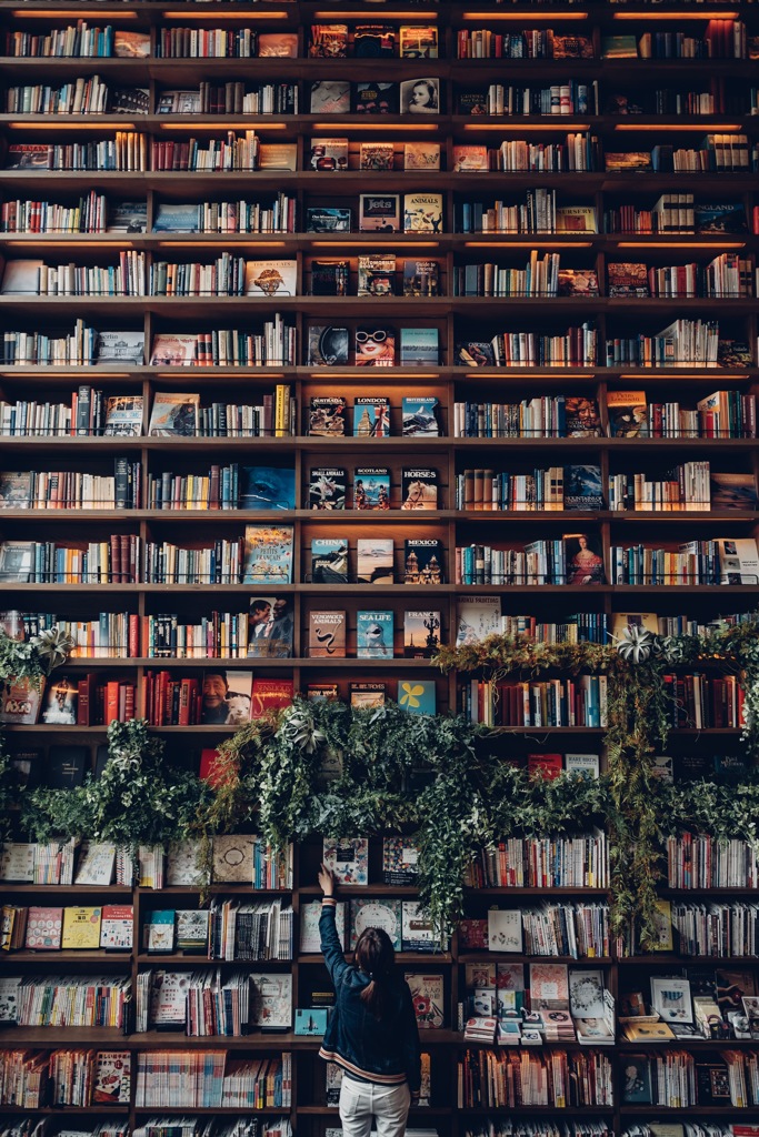 Bookshelf like a wall