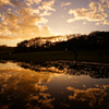 雨上がりの夕暮れ