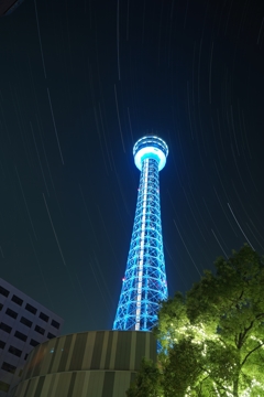 Marin Tower with star trails 