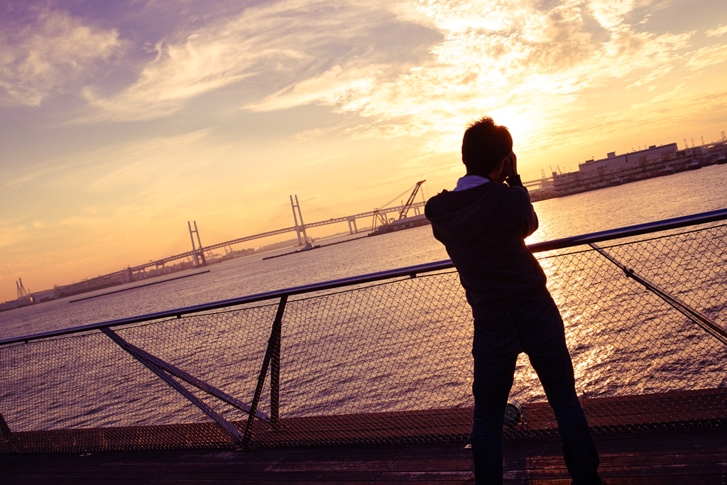 Shooting the sunrise