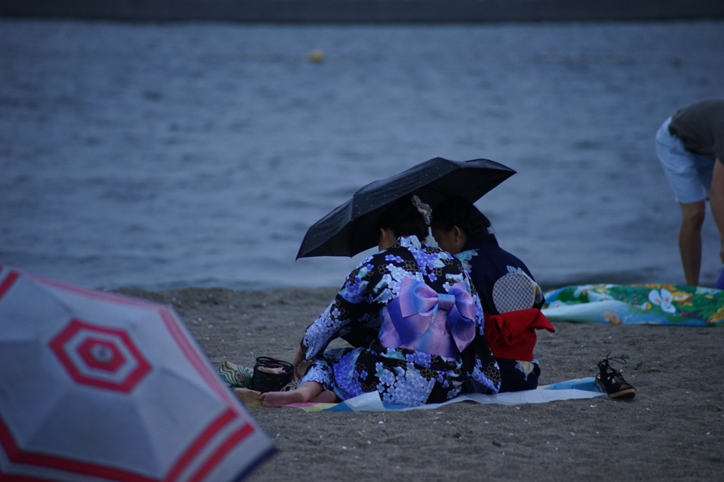 雨止み待ち