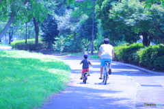 親子でサイクリング