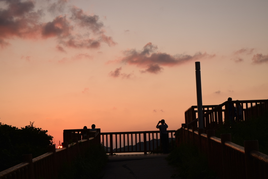 角島　夕暮れ時に