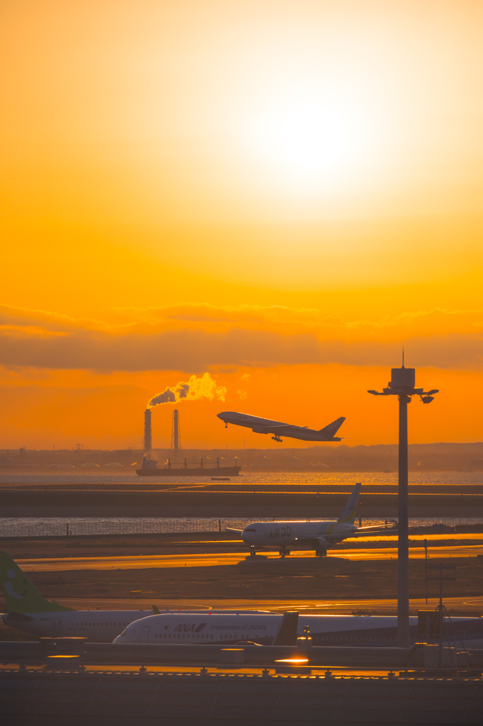 羽田空港１日の始まり