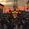 お祭り夕暮れ