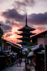 八坂の塔−京の落日