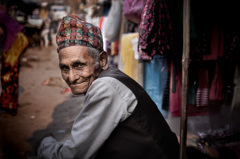old man in the bazaar