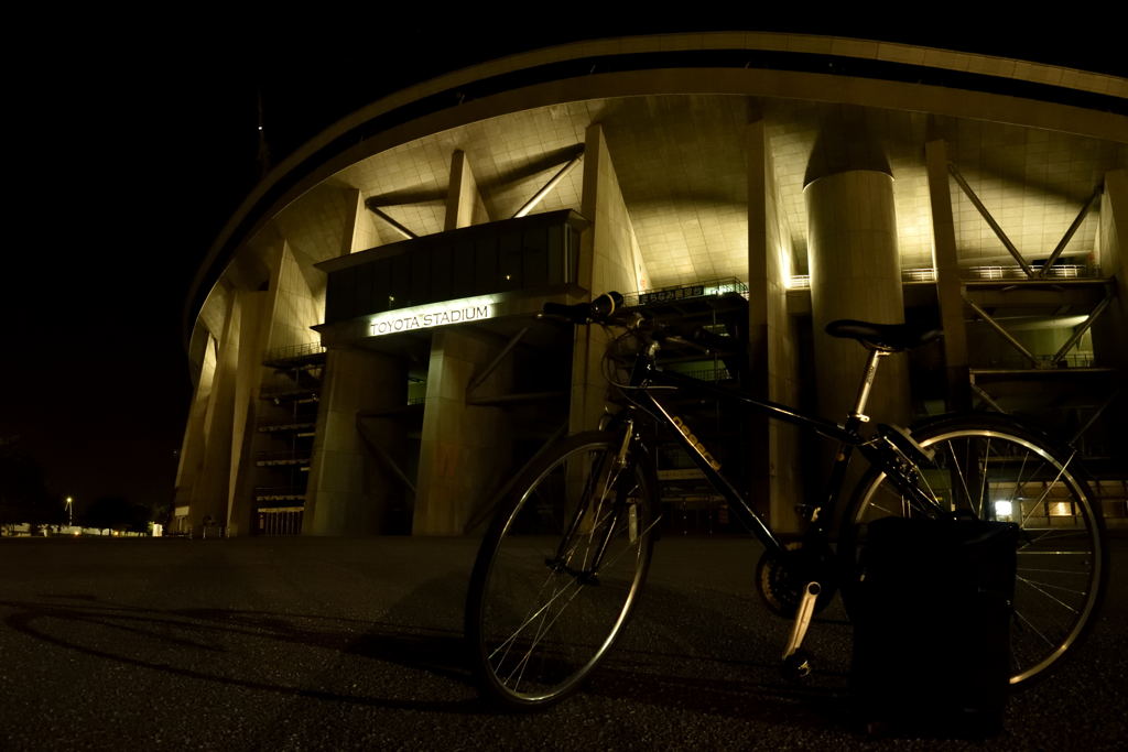 夜のサイクリング