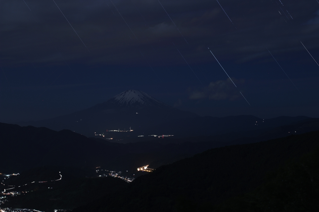 星降る富士山