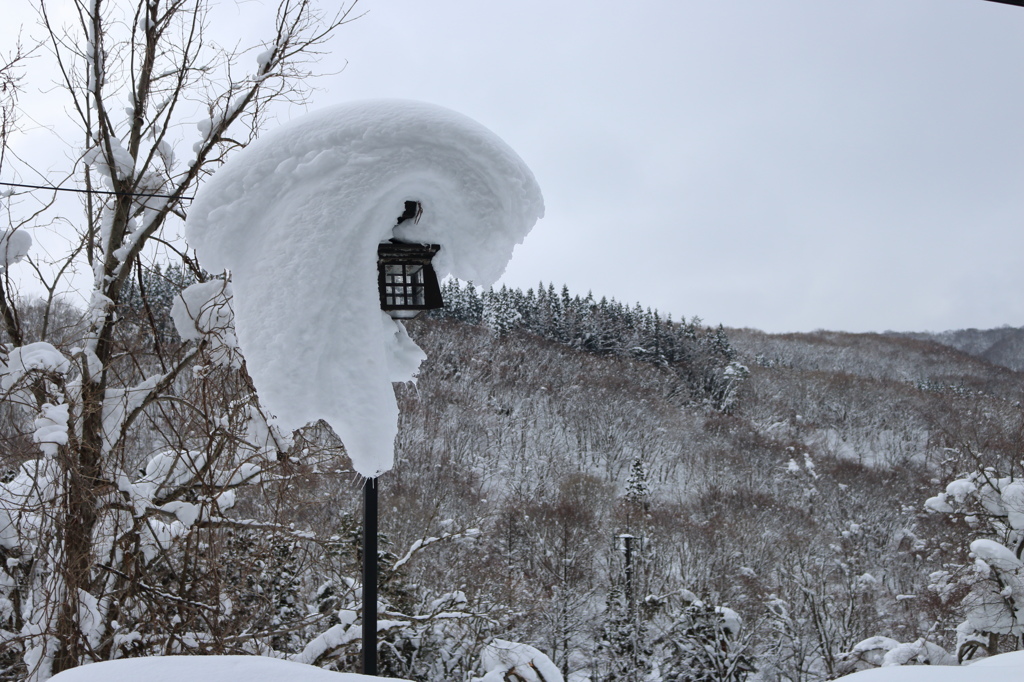 雪のランプシェード