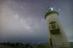真夜中の伊良子岬灯台