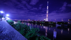 スカイツリー夜景/中秋の名月