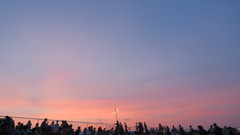 江東花火大会開始前の夕焼け