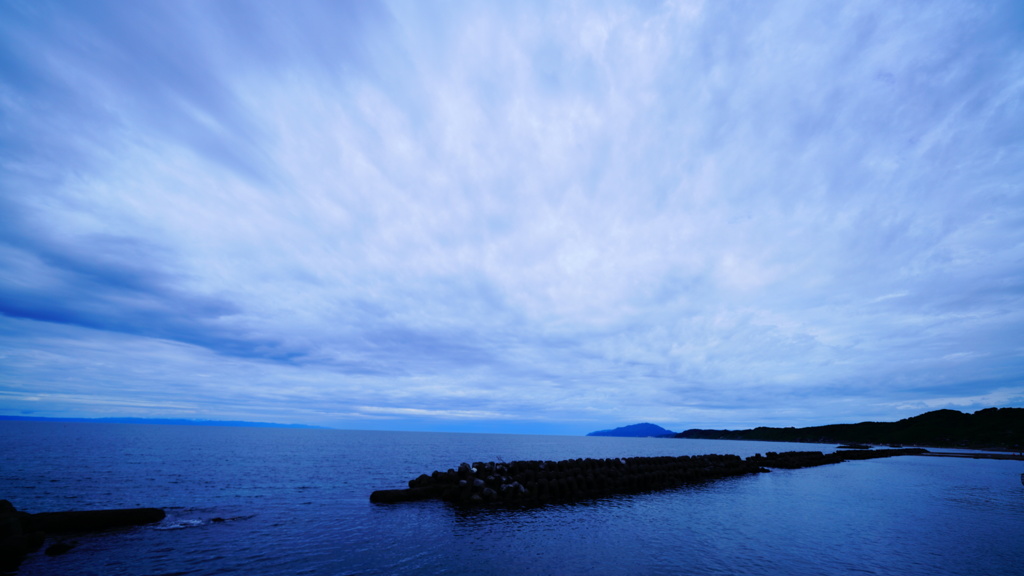 実家、出雲崎、ハワイアンブルー