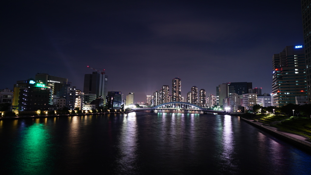 隅田川大橋からの夜景
