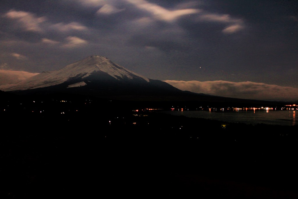 夜更けの高台から